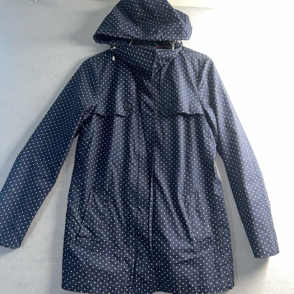 Tommy Hilfiger Removable Hood Polka Dots Navy Women’s Medium